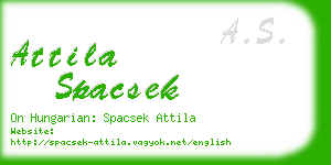 attila spacsek business card